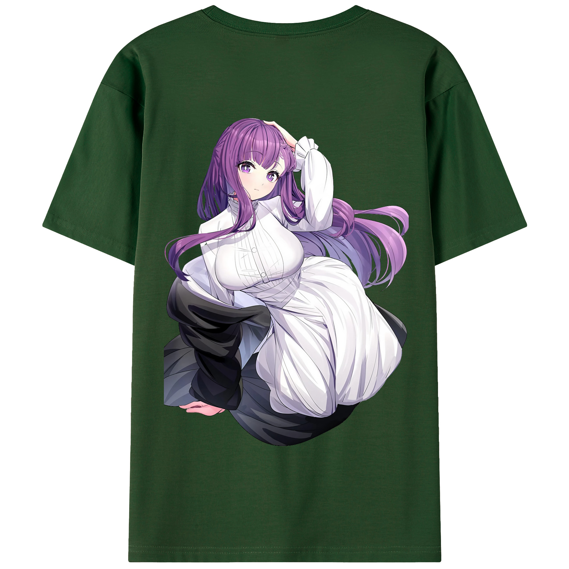 （画像用） 葬送のフリーレン Frieren 綿100％半袖Tシャツ（背面プリント）